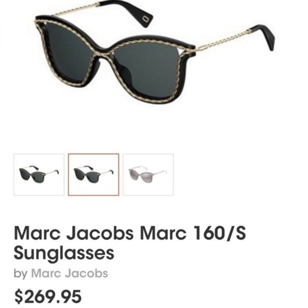 Marc Jacobs Black and Gold Sunglasses